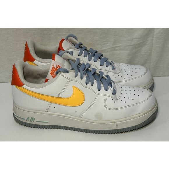 Nike Air Force 1 '07 LV8 Be Kind White Electro Orange DC2196-100 Men's Size 8.5 - Picture 1 of 7